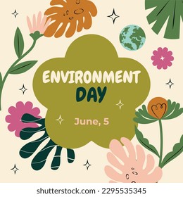 Weltumwelttag, Hintergrund. Alles Gute zum Umweltschutz. 5. Juni. 5. Juni Weltraum-Umwelt- und Welttag-Konzept. Banner, Poster, Vorlage. Welttagesfeier. Planetenkonzept