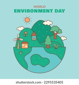 world environment day background. Happy Environment day. 5 June. June 5. World environment and earth day concept. banner, poster, template. world environment day celebration. save planet earth concept