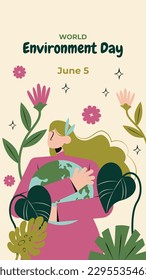 world environment day background. Happy Environment day. 5 June. June 5. World environment and earth day concept. banner, poster, template. world environment day celebration. save planet earth concept