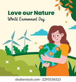 world environment day background. Happy Environment day. 5 June. June 5. World environment and earth day concept. banner, poster, template. world environment day celebration. save planet earth concept