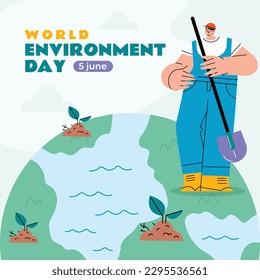 world environment day background. Happy Environment day. 5 June. June 5. World environment and earth day concept. banner, poster, template. world environment day celebration. save planet earth concept