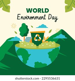 world environment day background. Happy Environment day. 5 June. June 5. World environment and earth day concept. banner, poster, template. world environment day celebration. save planet earth concept