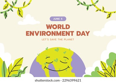 world environment day background. Happy Environment day. 5 June. June 5. World environment and earth day concept. banner, poster, template. world environment day celebration. save planet earth concept