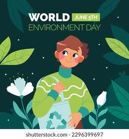 world environment day background. Happy Environment day. 5 June. June 5. World environment and earth day concept. banner, poster, template. world environment day celebration. save planet earth concept