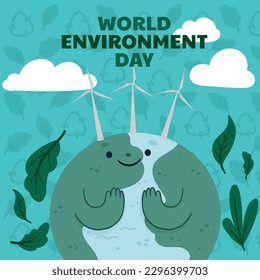 world environment day background. Happy Environment day. 5 June. June 5. World environment and earth day concept. banner, poster, template. world environment day celebration. save planet earth concept