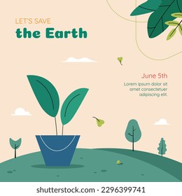 Weltumwelttag, Hintergrund. Alles Gute zum Umweltschutz. 5. Juni. 5. Juni Weltraum-Umwelt- und Welttag-Konzept. Banner, Poster, Vorlage. Welttagesfeier. Planetenkonzept