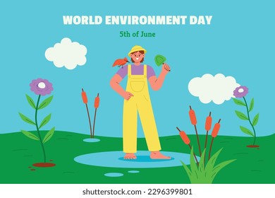 world environment day background. Happy Environment day. 5 June. June 5. World environment and earth day concept. banner, poster, template. world environment day celebration. save planet earth concept