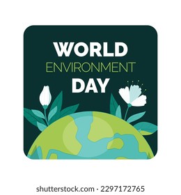 world environment day background. Happy Environment day. 5 June. June 5. World environment and earth day concept. world environment day celebration. save planet earth concept. Label, Sticker.