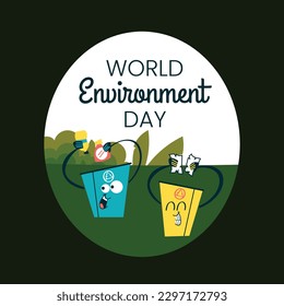 world environment day background. Happy Environment day. 5 June. June 5. World environment and earth day concept. world environment day celebration. save planet earth concept. Label, Sticker.