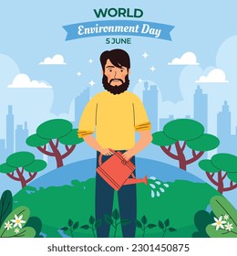 world environment day background. Happy Environment day. 5 June. June 5. World environment and earth day concept. banner, poster, template. world environment day celebration. save planet earth concept