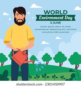 world environment day background. Happy Environment day. 5 June. June 5. World environment and earth day concept. banner, poster, template. world environment day celebration. save planet earth concept