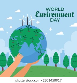 world environment day background. Happy Environment day. 5 June. June 5. World environment and earth day concept. banner, poster, template. world environment day celebration. save planet earth concept