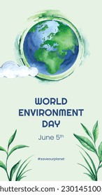 antecedentes del día mundial del medio ambiente. Feliz Día del Medio Ambiente. 5 de junio. 5 de junio. El concepto del medio ambiente mundial y el día de la tierra. banner, afiche, plantilla. celebración del Día Mundial del Medio Ambiente. salvar el concepto de planeta tierra