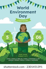 antecedentes del día mundial del medio ambiente. Feliz Día del Medio Ambiente. 5 de junio. 5 de junio. El concepto del medio ambiente mundial y el día de la tierra. banner, afiche, plantilla. celebración del Día Mundial del Medio Ambiente. salvar el concepto de planeta tierra