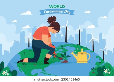 world environment day background. Happy Environment day. 5 June. June 5. World environment and earth day concept. banner, poster, template. world environment day celebration. save planet earth concept