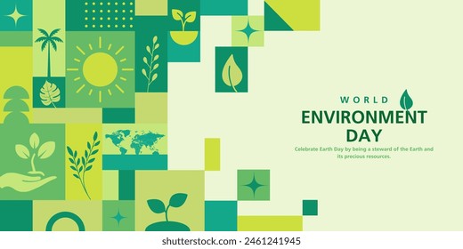 fondo del día mundial del medio ambiente Feliz Día del Medio Ambiente. 5 de junio. 5 de junio. Concepto del Día Mundial del Medio Ambiente. Anuncio, cartel, Plantilla Guardar. celebración del Día Mundial del Medio Ambiente.