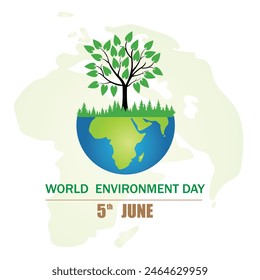world environment day background. Happy Environment day. 5 June. June 5. World environment and earth day concept. banner, poster, template Design. Social Media Post.