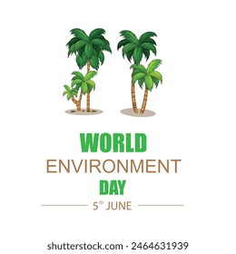 fondo del día mundial del medio ambiente Feliz Día del Medio Ambiente. 5 de junio. 5 de junio. Concepto de medio ambiente mundial y día de la Tierra. Anuncio, cartel, diseño de Plantilla. Publicación en redes sociales, Ilustración vectorial