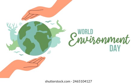 World environment day background. Happy Environment day. 5 June. World environment concept banner, poster, template