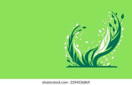 world environment day background with plant illustration and copy space