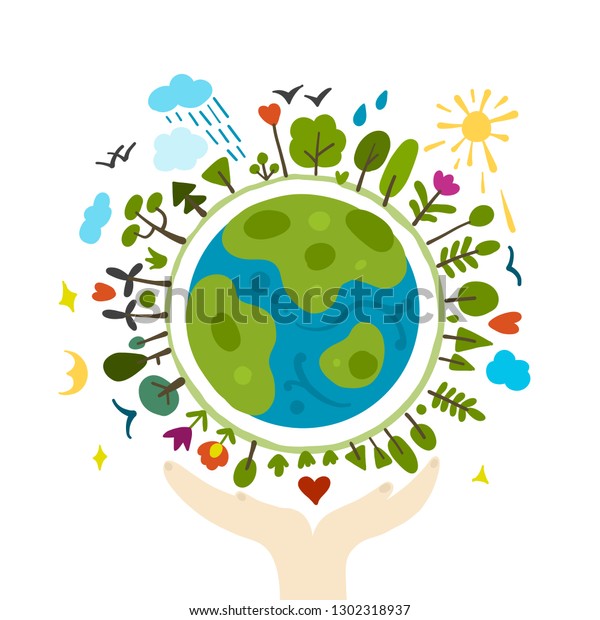 World Environment Day Background Save Earth Stock Vector (Royalty Free ...