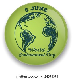 World Environment Day badge for posters, flyers, decoration etc.