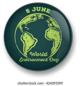 World Environment Day badge for posters, flyers, decoration etc.