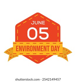 World environment day badge vector