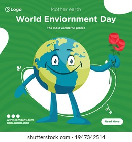 World environment day banner design. Vector graphic illustration.