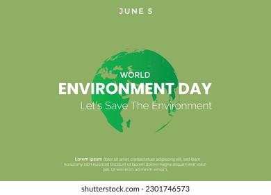 world environment day banner with globe earth on brown background vector design