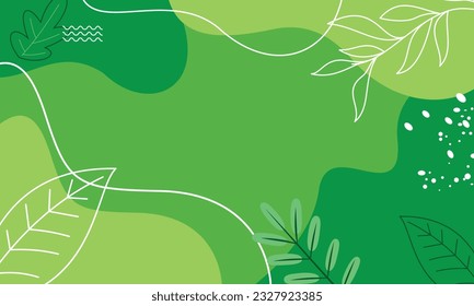 world environment day banner with leaf plant on green background vector design