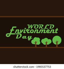 World Environment Day banner with  on brown background