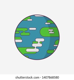 World environment day, Beat Plastic Pollution Day. Isolated earth illustration.