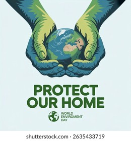 World Environment Day Billboard isolated on white  background. Vector illustration.