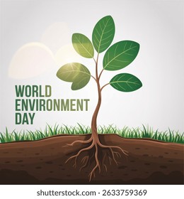  World Environment day by planting a tree.
isolated on white background . EPS available.
