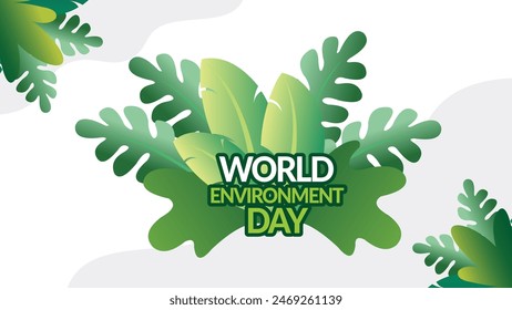 World Environment Day,  campaigns on the importance of protecting nature. background or social media post for World Environment Day.