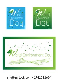 World environment day card design. June 5. Plant.