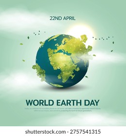 World Environment Day, Environment Care and Conservation. Earth Day, World Protection, Green Energy, Renewable and Sustainable Concept.