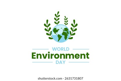 World Environment Day, celebrated every year on June 5th. Poster Design with The Earth Planet for World