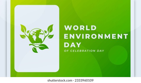 Ilustración de diseño de vectores del Día Mundial del Medio Ambiente para fondo, afiche, cartel, publicidad, tarjeta de saludo