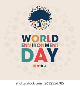 World Environment Day, Colorful Poster, Banner Design Template.