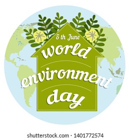 World Environment day concept. 3d paper cut eco friendly design. Vector illustration. Green eco earth. Nature concept. Planet earth. Save earth. Ocean pollution banner.