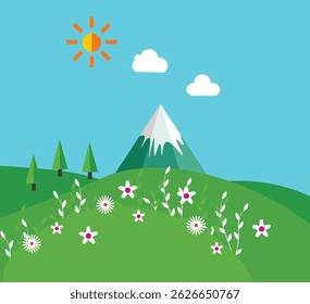 World environment day concept. 3d paper cut eco friendly design. Green earth , Renewable energy for ecology and environment conservation concept paper art design. Vector illustration