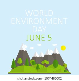 World environment day concept background. Vector Illustration EPS10