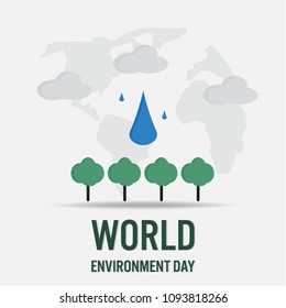 World environment day concept, banner layout design, Vector illustration