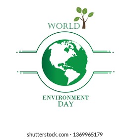 World environment day. Concept design for banner, greeting card, t-shirt, print, poster. Vector illustration.