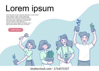 Diseño conceptual del vector del Día Mundial del Medio Ambiente. Ilustración del carácter de dibujo.