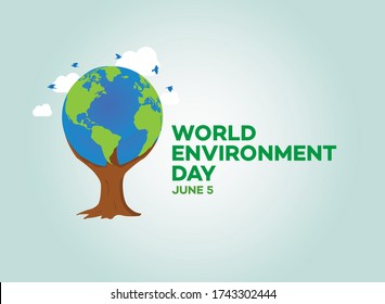 World Environment Day Concept Earth Day Stock Vector (Royalty Free ...