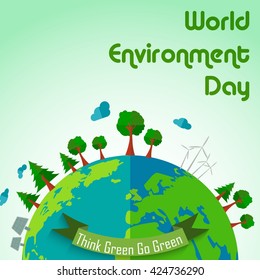 World environment day concept earth globe background.Vector
