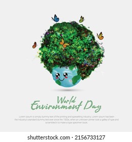 World Environment day concept, eco friendly design, june 5